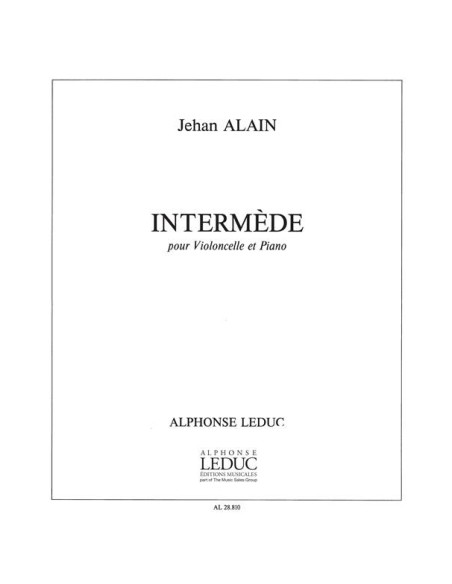 ALAIN J.-Intermede para Violoncello y Piano
