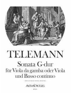 TELEMANN G.P.-Sonata en Sol Mayor (TWV:41/G6) para Viola de Gamba y Piano (Joelson)