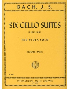 BACH J.S.-Suites (6) (Originales para Violoncello) para Viola (Davis)