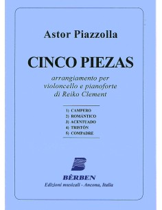 PIAZZOLLA A.-Pezzi (5) per violoncello e pianoforte