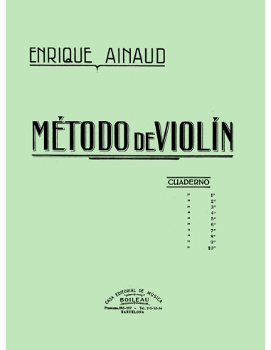 AINAUD E.-Methode 1 für Violine