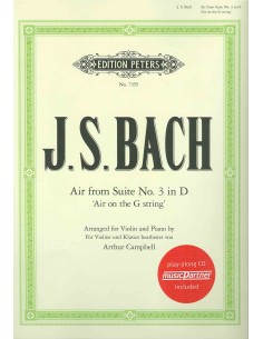 BACH J.S.-Aria de la Suite en Re Mayor (BWV:1068) para Violin y Piano (Campbell) (Inc.CD) (Ultimas Unidades)
