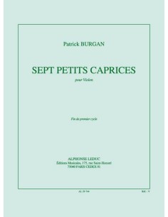 BURGAN P.-Petits Caprices (7) para Violin
