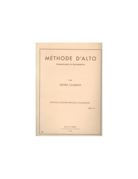 CLASSENS H.-Metodo Elemental y Progresivo para Viola