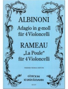 ALBINONI y RAMEAU-Adagio en sol menor y La Poule para 4 Violoncellos (Thomas Mifune)
