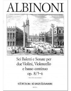 ALBINONI T.-Balletti e Sonate a Tre (6) Op.8 Vol.3º: Sonatas 5 y 6 para 2 Violines y B.C. (Kolneder)