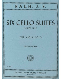 BACH J.S.-Suites (6) (Originales para Violoncello) para Viola (Katims)