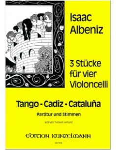 ALBENIZ I.-Piezas (3): Tango, Cadiz y Cataluña para 4 Violoncellos (Thomas Mifune)