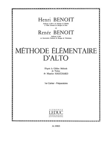 BENOIT-Methode Elementaire de Alto Vol.1 para Viola