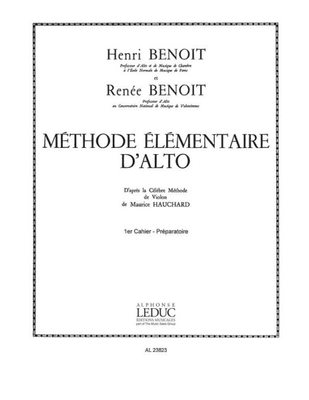BENOIT-Methode Elementaire de Alto Vol.1 para Viola