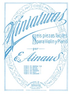 AINAUD E.-Miniaturas nº 6: Serenata para Violin y Piano