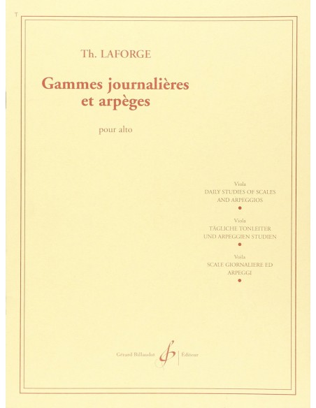LAFORGE T.-Scale e Arpeggi Giornalieri per Viola