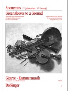 ANONIMO-Greensleeves to a Ground para Violin (Flauta) (Oboe) y Guitarra (Schaller)