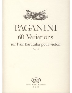 PAGANINI N.-Variations (60) on "Barucaba" Op.14 for Violin (Devich)
