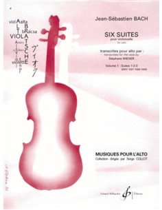 BACH J.S.-Suites (6) (Originales para Violoncello) 1º (nº 1 a 3) para Viola (Wiener)
