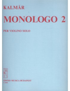 KALMAR L.-Monologue 2 per Violino