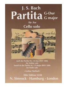 BACH J.S.-Partita nº 3 en Sol Mayor (BWV:1006) para Violoncello (Niefind)