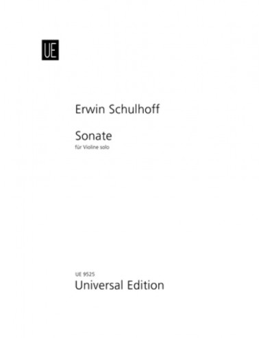 SCHULHOFF E.-Sonate pour violon