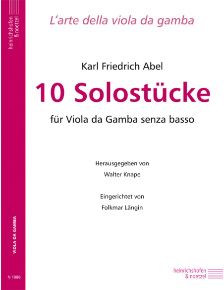 ABEL C.F.-Pezzi (10) per Violoncello (Viola da Gamba) (Knape)