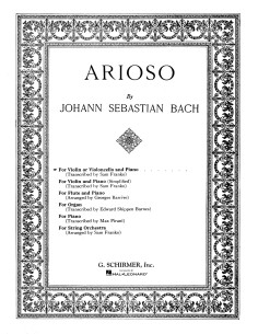BACH J.S.-Arioso de la Cantata nº 156 para Violoncello (Violin) y Piano (Franko)