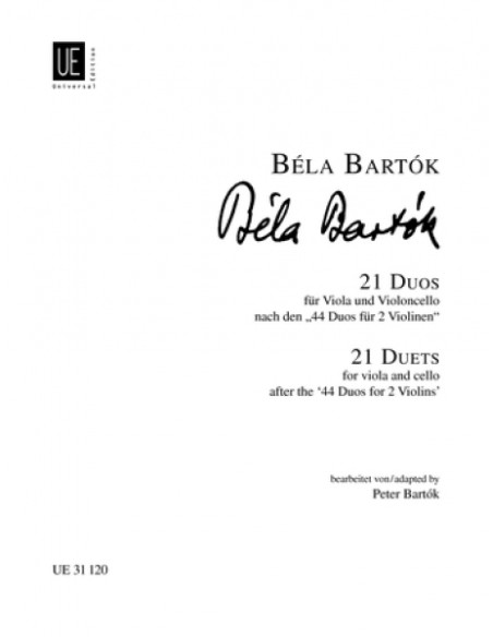 BARTOK B.-Duos (21) para Viola y Violoncello (P.Bartok)