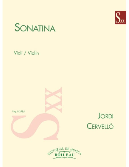 CERVELLO J.-Sonatine pour violon