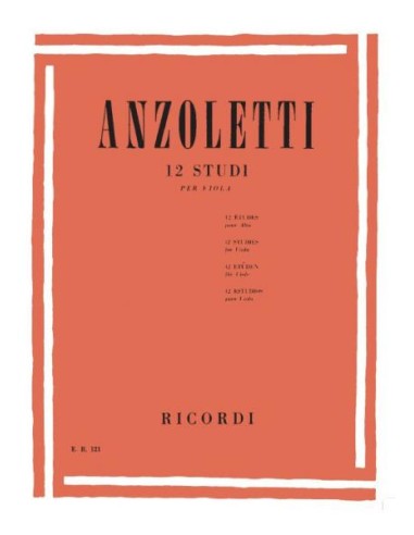 ANZOLETTI M.-Studi (12) per Viola