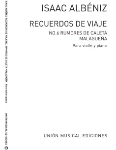 ALBENIZ I.-Rumores de la Caleta "Malagueña" para Violin y Piano