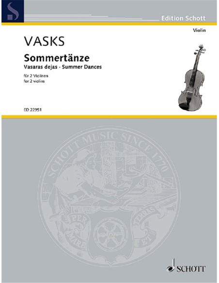 VASKS P.-Summer Dances for 2 Violins