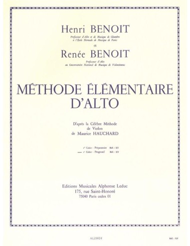 BENOIT-Methode Elementaire de Alto Vol.2 para Viola