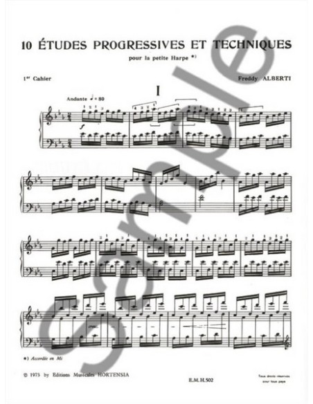 ALBERTI F.-Etudes Progressives et Techniques (10) para Arpa Celtica