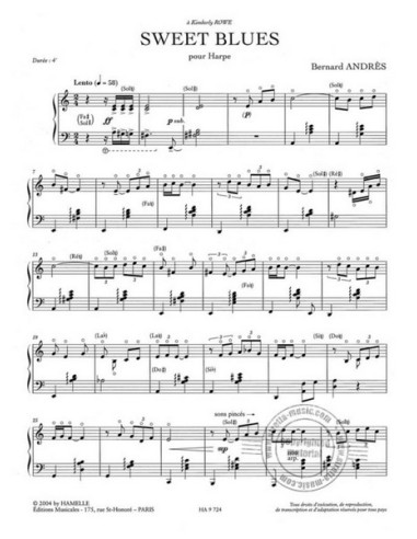 ANDRES B.-Sweet Blues para Arpa
