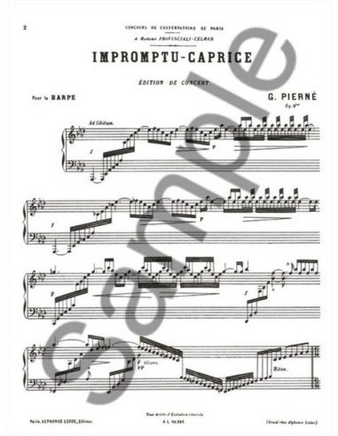 PIERNE G.-Impromptu Caprice Op.9 para Arpa
