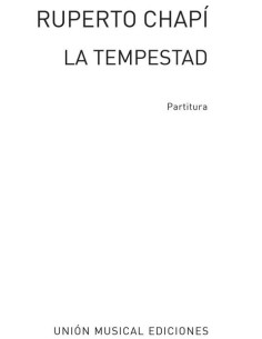 CHAPI R.-La Tempestad (Zarzuela) para Canto y Piano