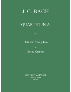 BACH J.C.-Cuarteto en La Mayor para Flauta, Violin, Viola y Violoncello (Partes) (Sadie)
