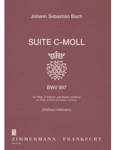 BACH J.S.-Suite en Do menor (BWV:997) para Flauta, 2 Violines y B.C. (Cembalo) (Hellmann)