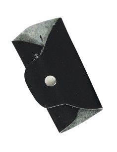 Short Leather Bugle Mitten Closure (Clip) Black 2