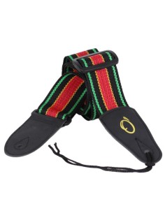 Bandolera Guitarra Ancho 50 mm. Largo Max: 145 cm. Largo Min: 82 cm. (BG1121) Nylon Rayas Rojo