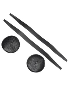 Shock Plate Straps (Pair) Black Leather 2