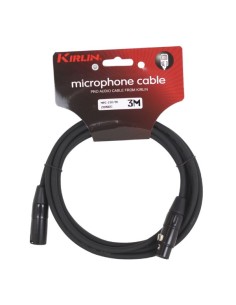 Cable Microfono Kirlin ref.mpc230 Largo:6 metros, conexion:xlr m/xlr f20 awg Standard Negro 2