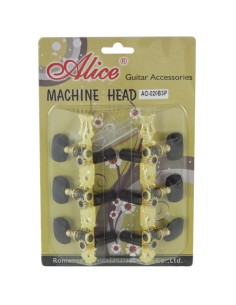 Clavijero (Par) Guitarra Clasica Negro (ref.a0/020b3p) Dorado 2