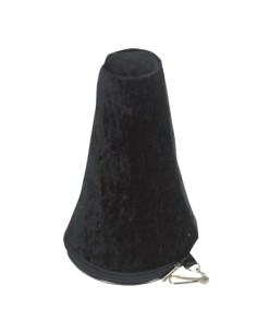 Funda Sordina Trompa (Trombon) con Mosqueton Metalico Acolchado 6 mm. Med: 16x27 cm. Negro 2