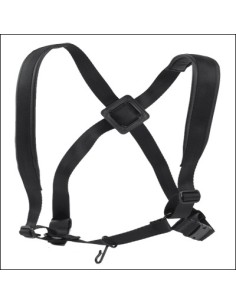 Arnes Saxofon Piel Cruzado Ancho 40 mm. SD21 Modelo Hombre, Gancho Metalico Negro 2