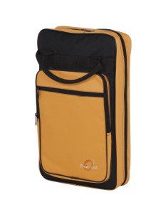 Funda Baquetas Bateria Mochila 8 compartimentos Acolchado 10 mm med:46x28x8 cm. (Negro y Naranja) 2
