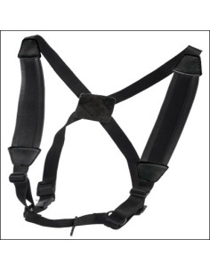 Arnes Saxofon Piel Cruzado Ancho 50 mm. SD31 Modelo Hombre, Gancho Metalico Negro 2