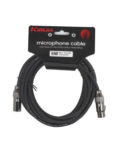 Cable Microfono Kirlin ref.mpc220 Largo:10 metros, conexion:xlr m/xlr f 20 awg Deluxe Negro 2