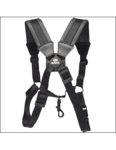 Arnes Saxofon Piel Cruzado Ancho 40 mm. SD51-2 Modelo Hombre, Mosqueton Plastico Negro 2