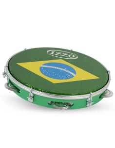 Pandeiro 10" ABS Parche Bandera Brasil Izzo (Ref. Iz3438) Peso: 635gr. Verde 2