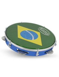 Pandeiro 10" ABS Parche Bandera Brasil Izzo (Ref. Iz3438) Peso: 635gr. Azul 2