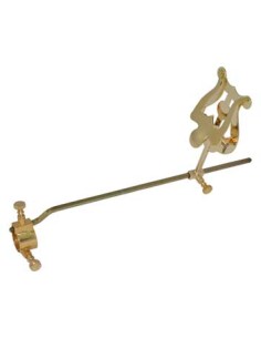 Atril Marcha Trombon Ajustable con Argolla Ø20 mm. Tamaño Super 70 x 55 mm. Dorado 2